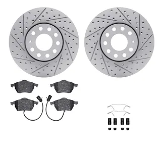 R1 Concepts WBUH1-73029 Brake Rotors - Carbon Coated - D/S W/ Optimum Oe Pads & Hdw